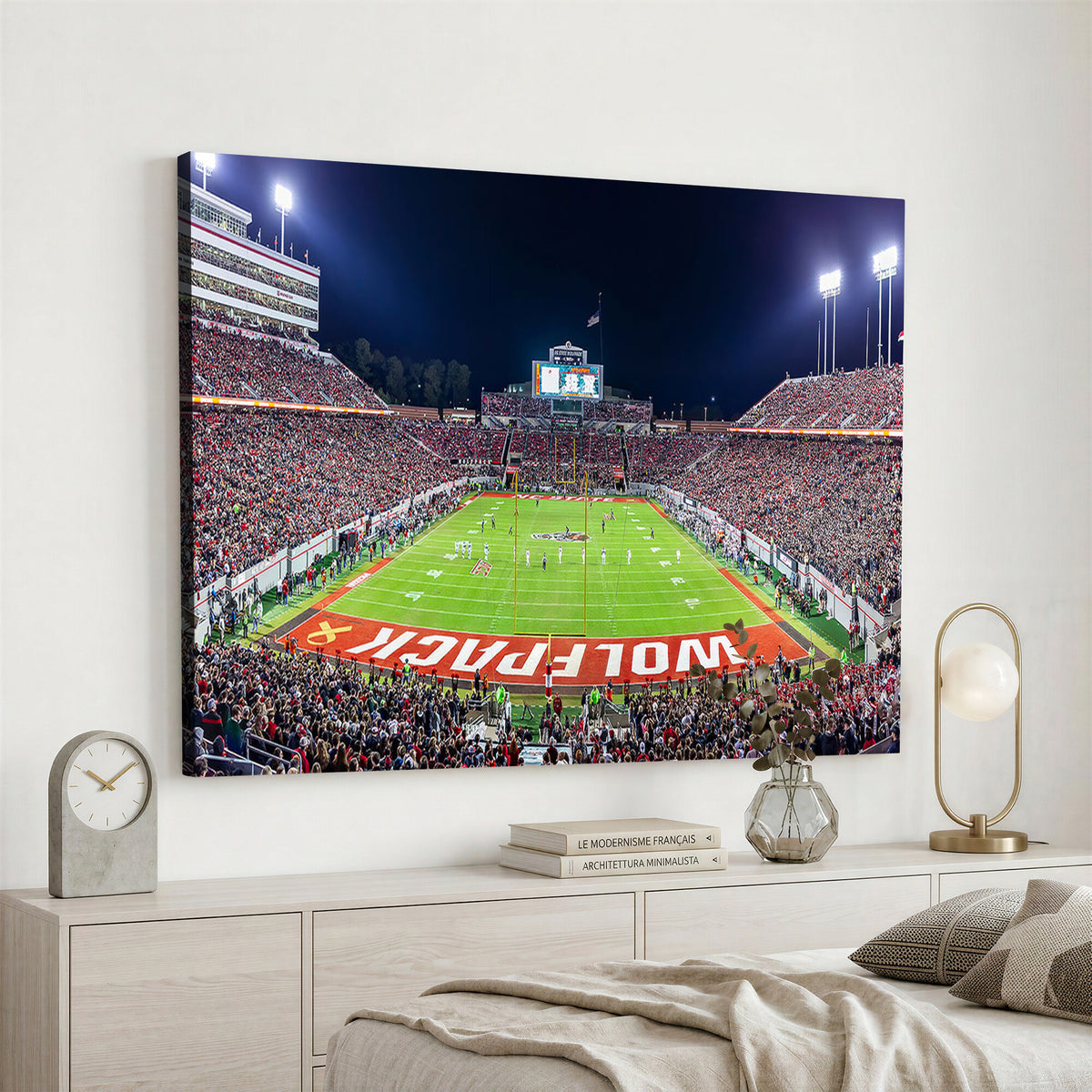 23086-MGV-CV-36X24 - NC State Wolfpack Canvas Print - Raleigh Carter-Finley Stadium Wall Art, Football Team Canvas Print