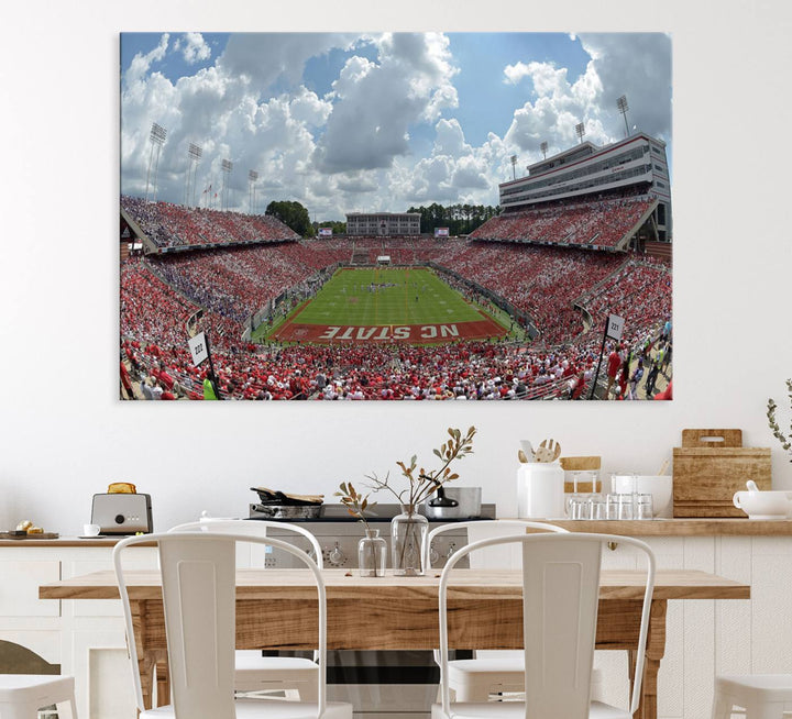 Canvas print of Carter-Finley Stadium, showcasing the NC State Wolfpack.