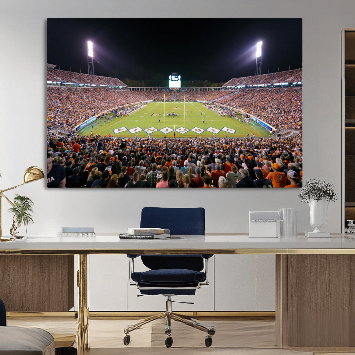 MGV-CV-36X24 - Virginia Cavaliers Football Team Print - Charlottesville Scott Stadium Wall Art Canvas Print
