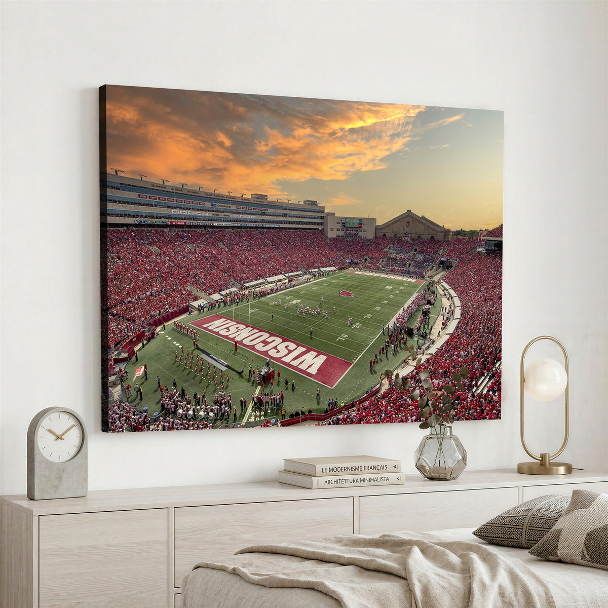 41472-MGV-CV-36X24 - Camp Randall Stadium Wisconsin Badgers Large Wall Art Canvas Print | College Football Stadium Wall