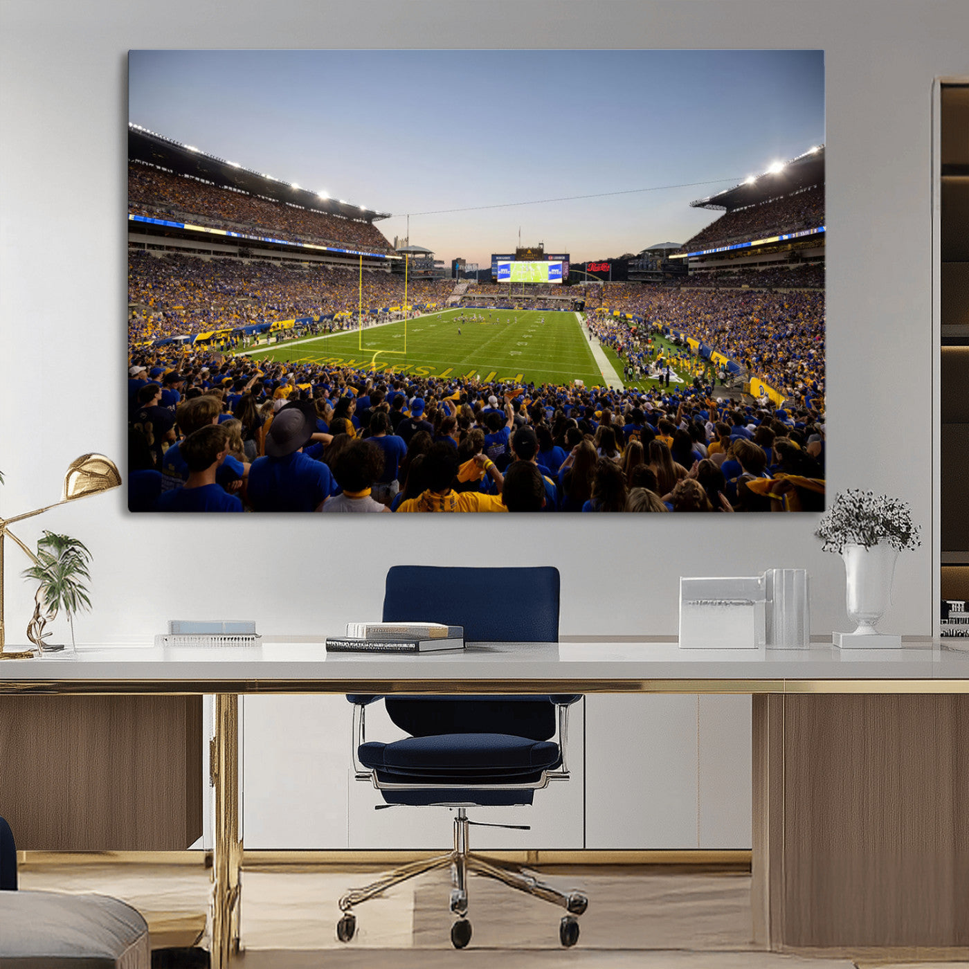 MGV-CV-36X24 - Pittsburgh Panthers Football Team Print - Pittsburgh Acrisure Stadium Wall Art Canvas Print