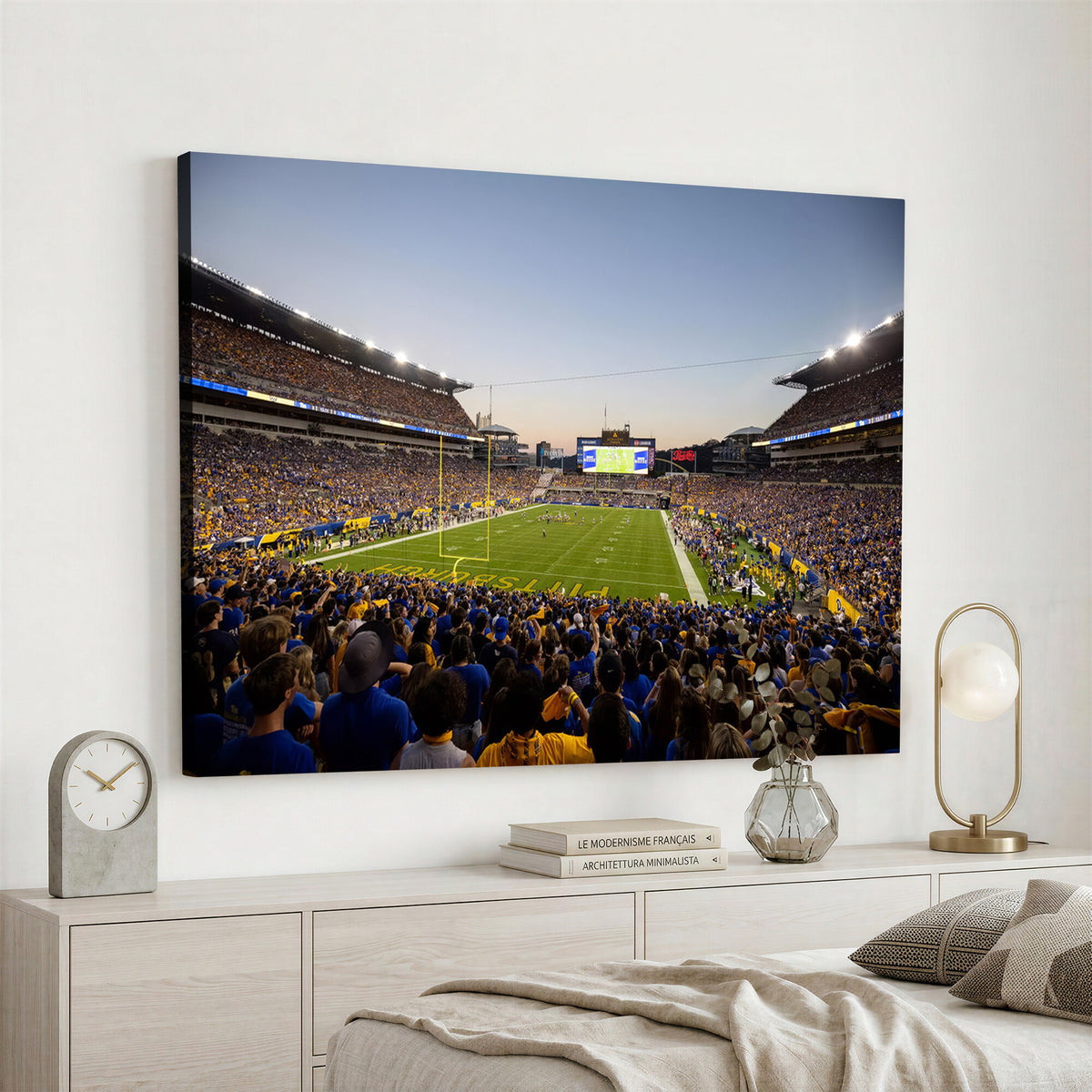 41853-MGV-CV-36X24 - Pittsburgh Panthers Football Team Print - Pittsburgh Acrisure Stadium Wall Art Canvas Print