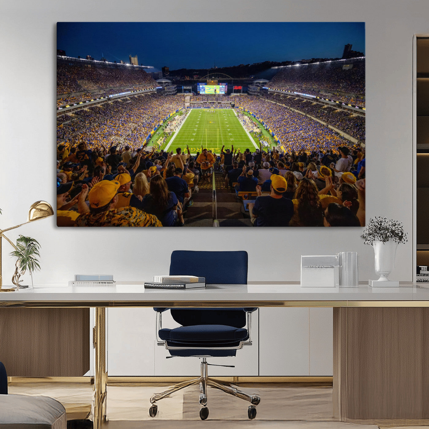 MGV-CV-36X24 - Pittsburgh Panthers Football Team Print - Pittsburgh Acrisure Stadium Wall Art Canvas Print