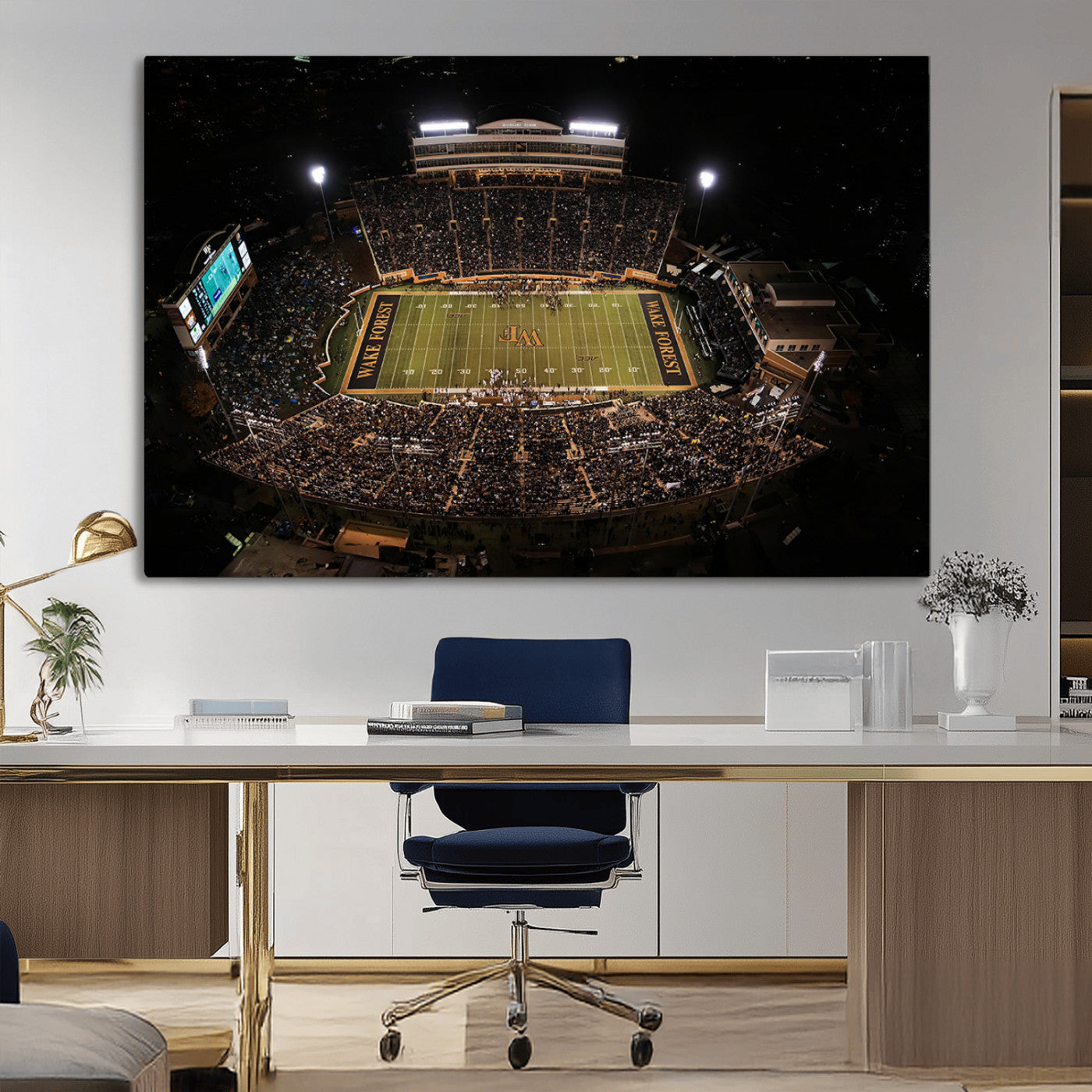 MGV-CV-36X24 - Wake Forest University Demon Deacons Canvas Printi, Football Team Print - Winston-Salem Allegacy