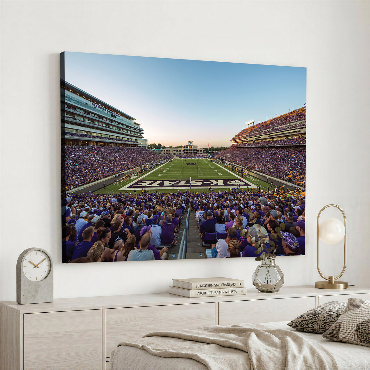 82792-MGV-CV-36X24 - Kansas State University Wildcats Football Team Print - Manhattan Bill Snyder Family Football Stadium