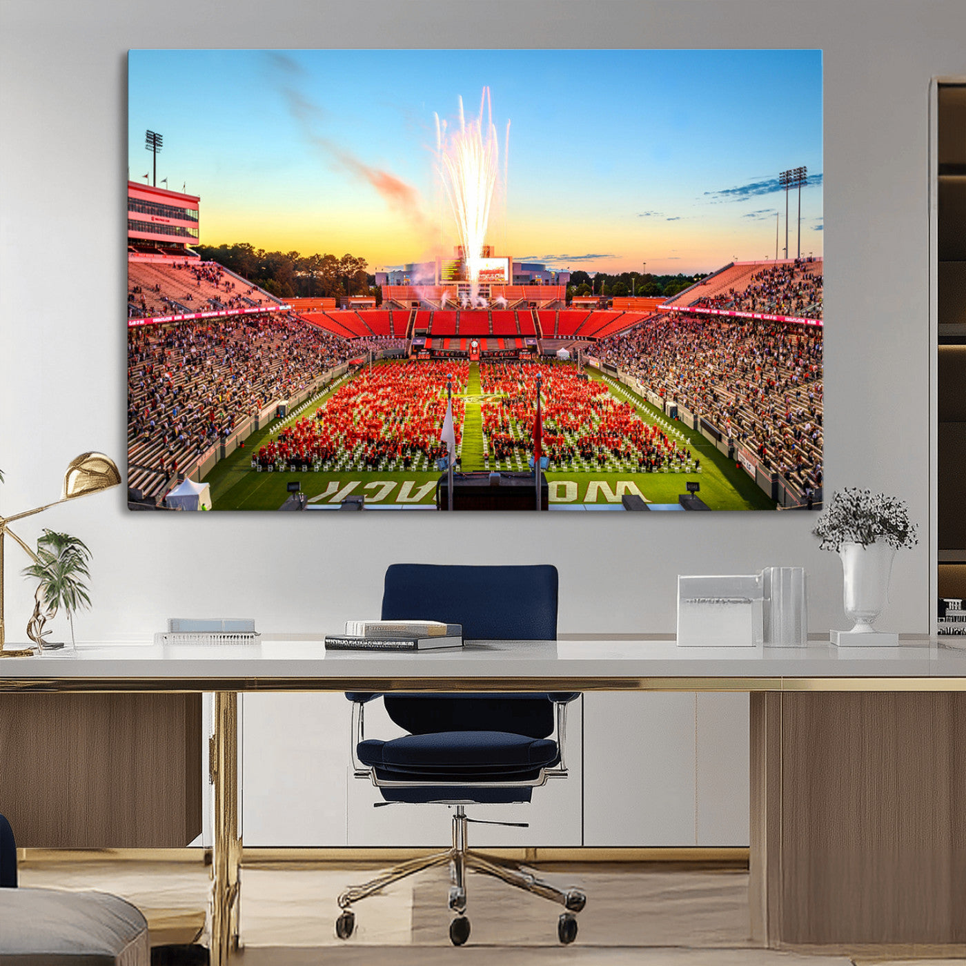 MGV-CV-36X24 - North Carolina State University Canvas Print, North Carolina State University Wolfpack Football Team