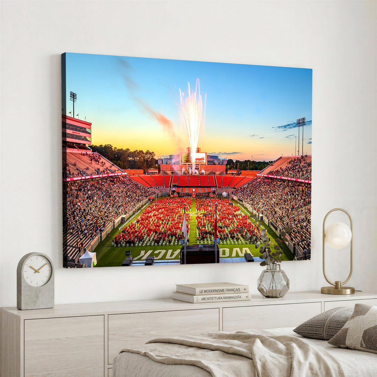 18017-MGV-CV-36X24 - North Carolina State University Canvas Print, Wolfpack Football Team Print
