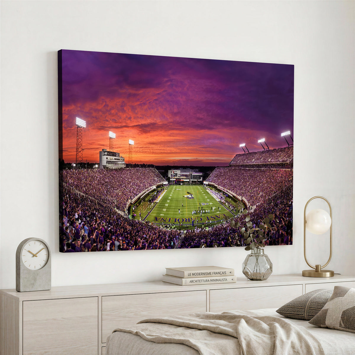 88575-MGV-CV-36X24 - East Carolina University Pirates Football Print Canvas- Greenville Dowdy-Ficklen Stadium Wall Art