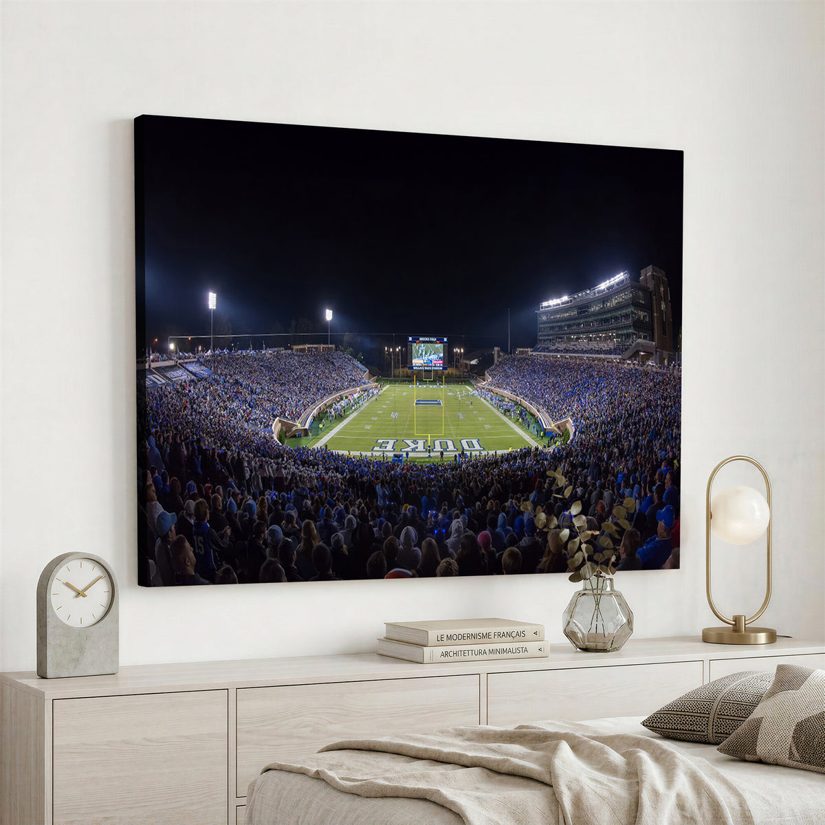 21070-MGV-CV-36X24 - Duke University Blue Devils Football Team Print - Durham Wallace Wade Stadium Wall Art Canvas Print