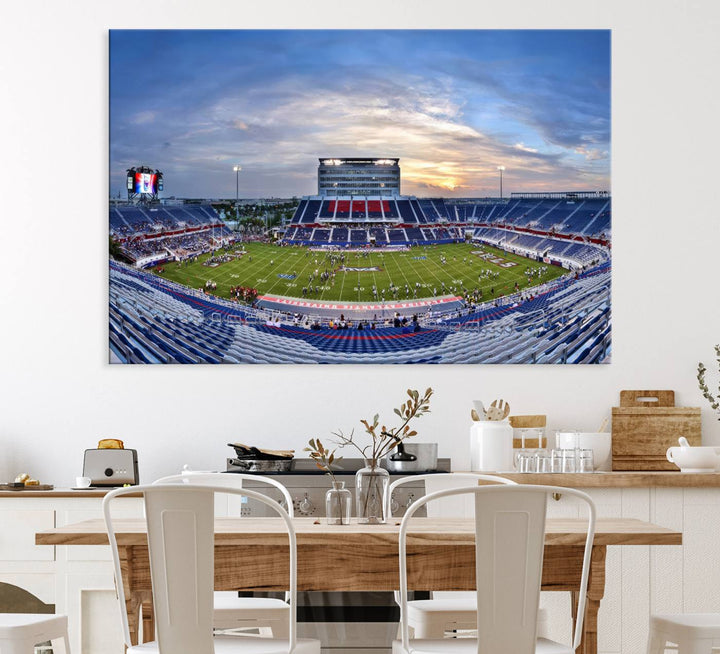 Florida Atlantic Owls Stadium canvas print with UV coating.