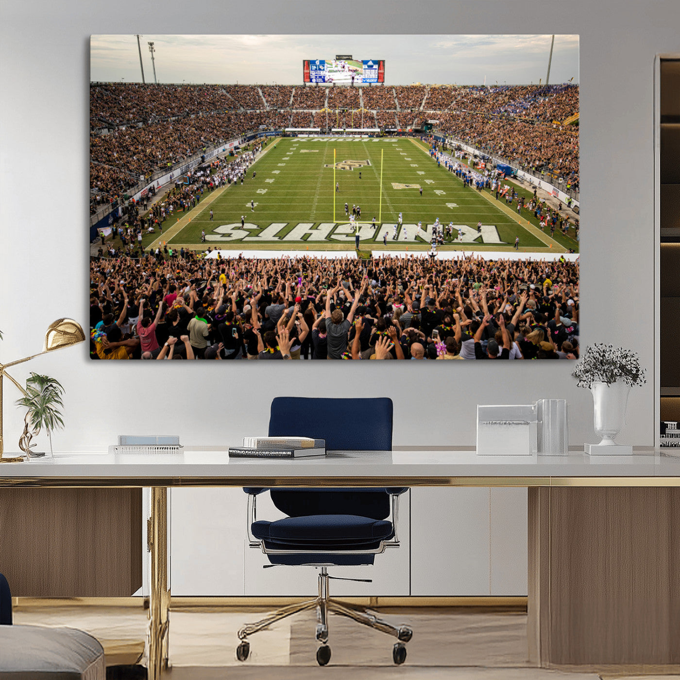 MGV-CV-36X24 - UCF Knights Football Team Print - Orlando FBC Mortgage Stadium Canvas Print