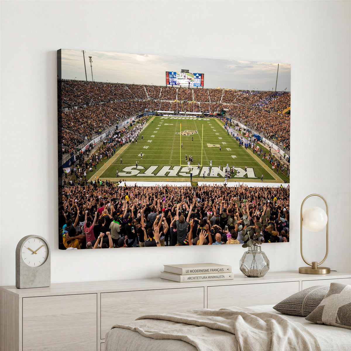 38659-MGV-CV-36X24 - UCF Knights Football Team Print - Orlando FBC Mortgage Stadium Canvas Print