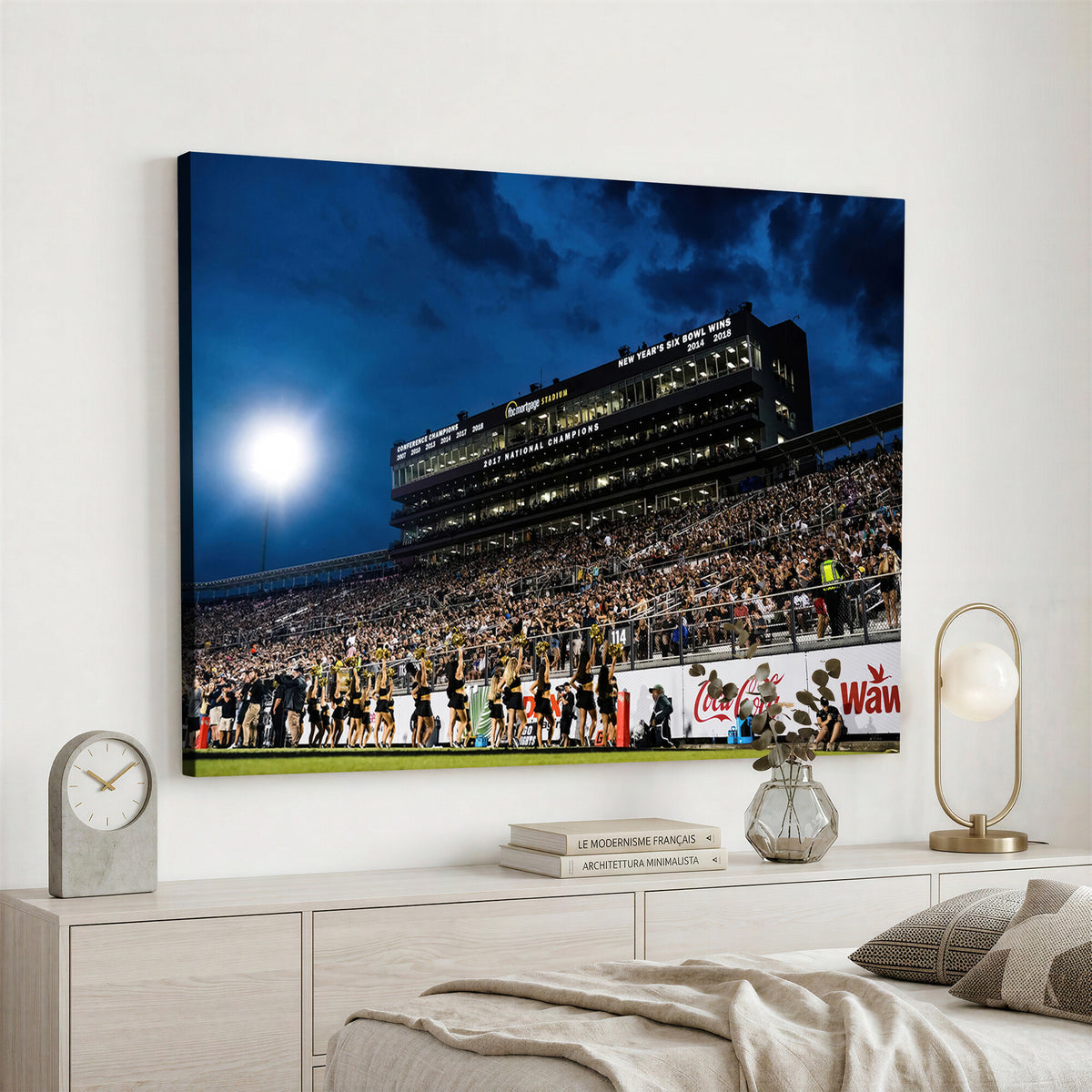 40217-MGV-CV-36X24 - UCF Knights Football Team Print - Orlando FBC Mortgage Stadium Wall Art Canvas Print