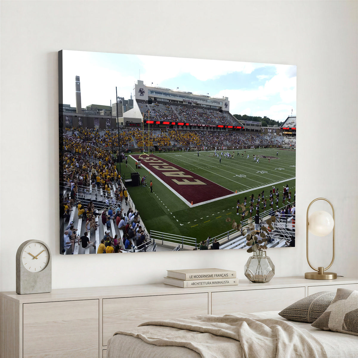 61503-MGV-CV-36X24 - Boston College Eagles Football Team Print - Boston Alumni Stadium Wall Art Canvas Print