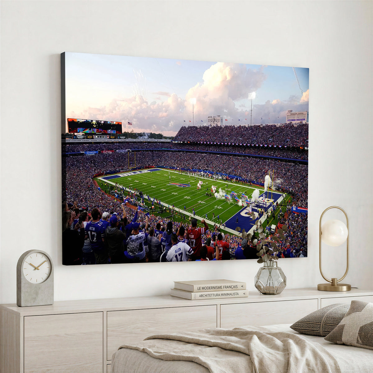 64066-MGV-CV-36X24 - Buffalo Bills Football Team Print - Buffalo Highmark Stadium Wall Art Canvas Print