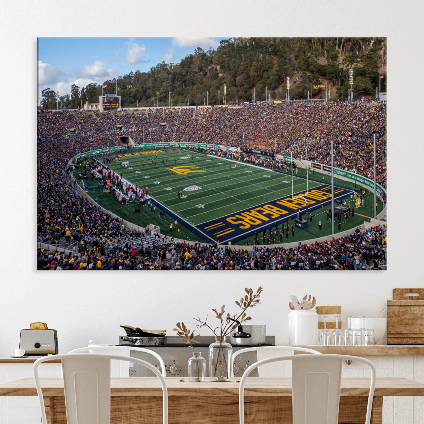 38054-MGV-CV-36X24-University of California Golden Bears Football Team Print - Berkeley California Memorial Stadium Art Canvas Print