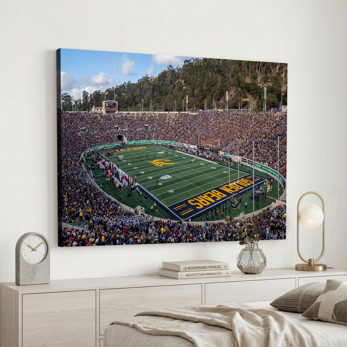 38054-MGV-CV-36X24 - University of California Golden Bears Football Team Print - Berkeley California Memorial Stadium Art