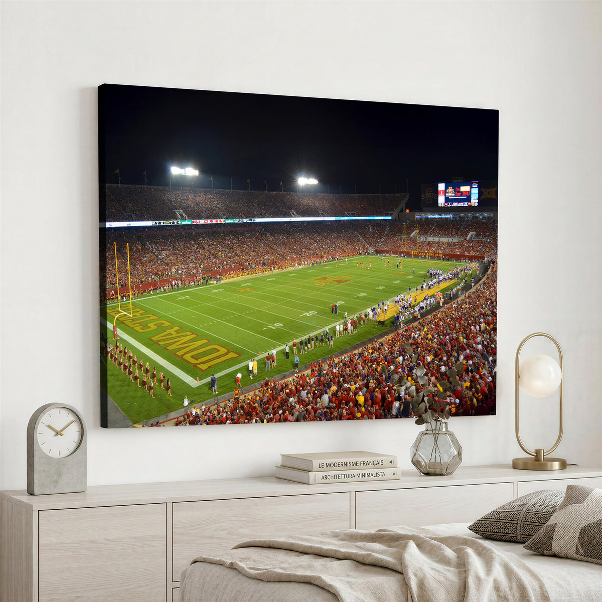 27211-MGV-CV-36X24 - Iowa State University Cyclones Football Team Print, Ames, Extra Large Game Room Wall Decor