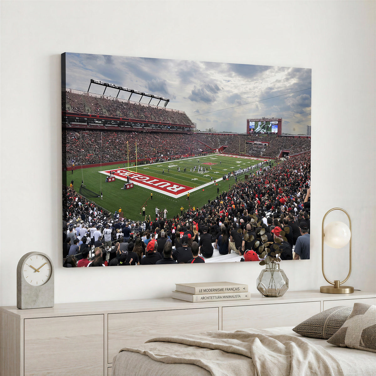 66777-MGV-CV-36X24 - Rutgers Scarlet Knights Football Team Print, SHI Stadium