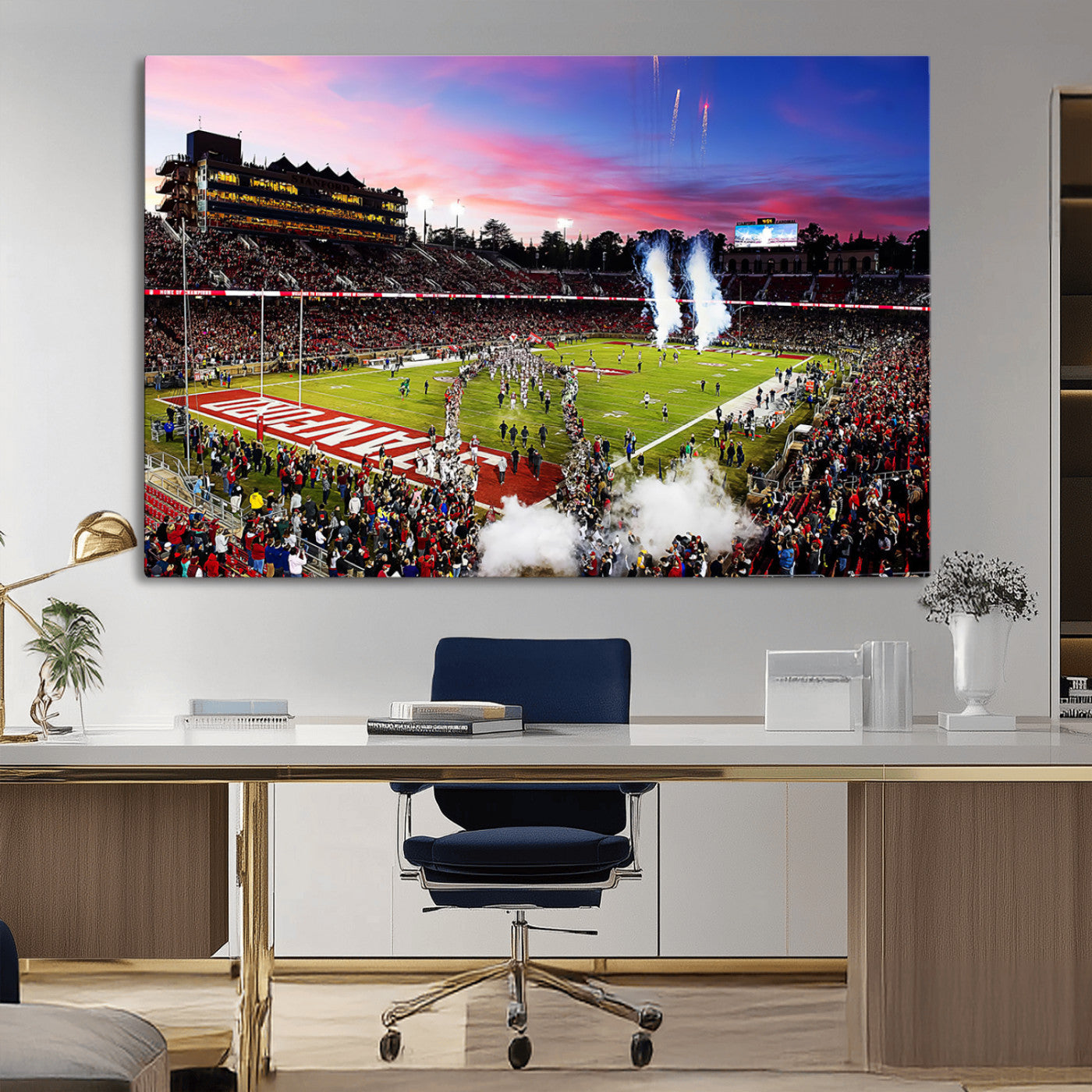 MGV-CV-36X24 - Stanford University Cardinal Football Team Print - Stanford Stadium Wall Art Canvas Print