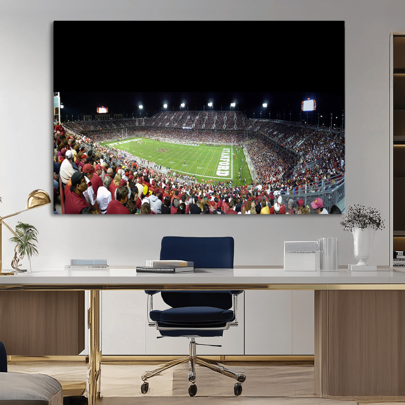 MGV-CV-36X24 - Stanford University Cardinal Football Team Print - Stanford Stadium Wall Art Canvas Print