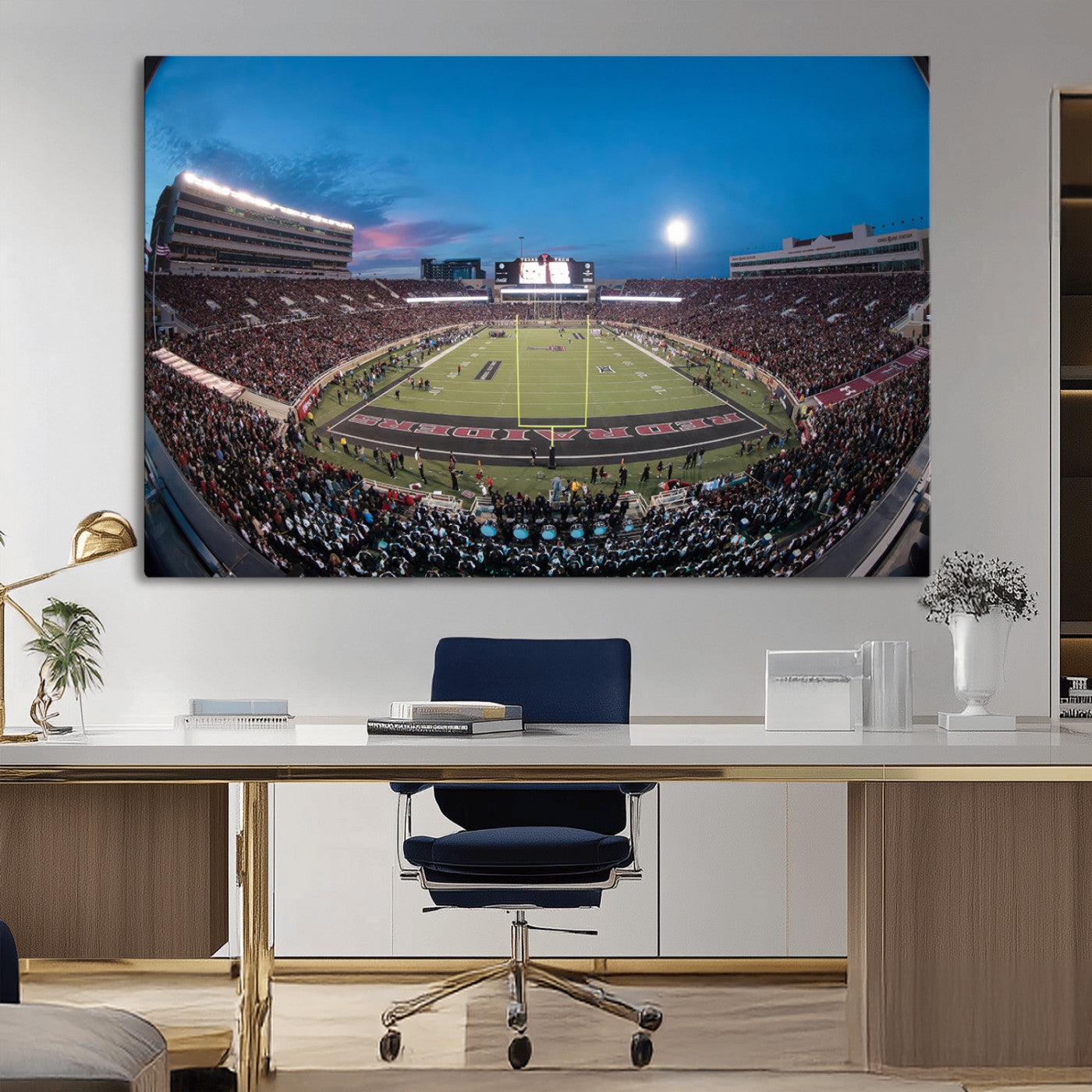 MGV-CV-36X24 - Texas Tech Red Raiders Canvas, Framed Football Team Print - Lubbock Jones AT&T Stadium Wall Art