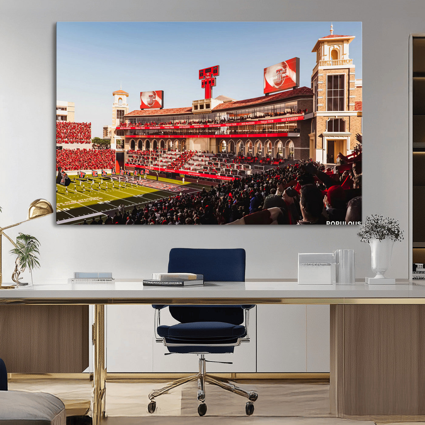 MGV-CV-36X24 - Jones AT&T Stadium Texas Tech Red Raiders Wall Art | Large Att Stadium Canvas Print | College