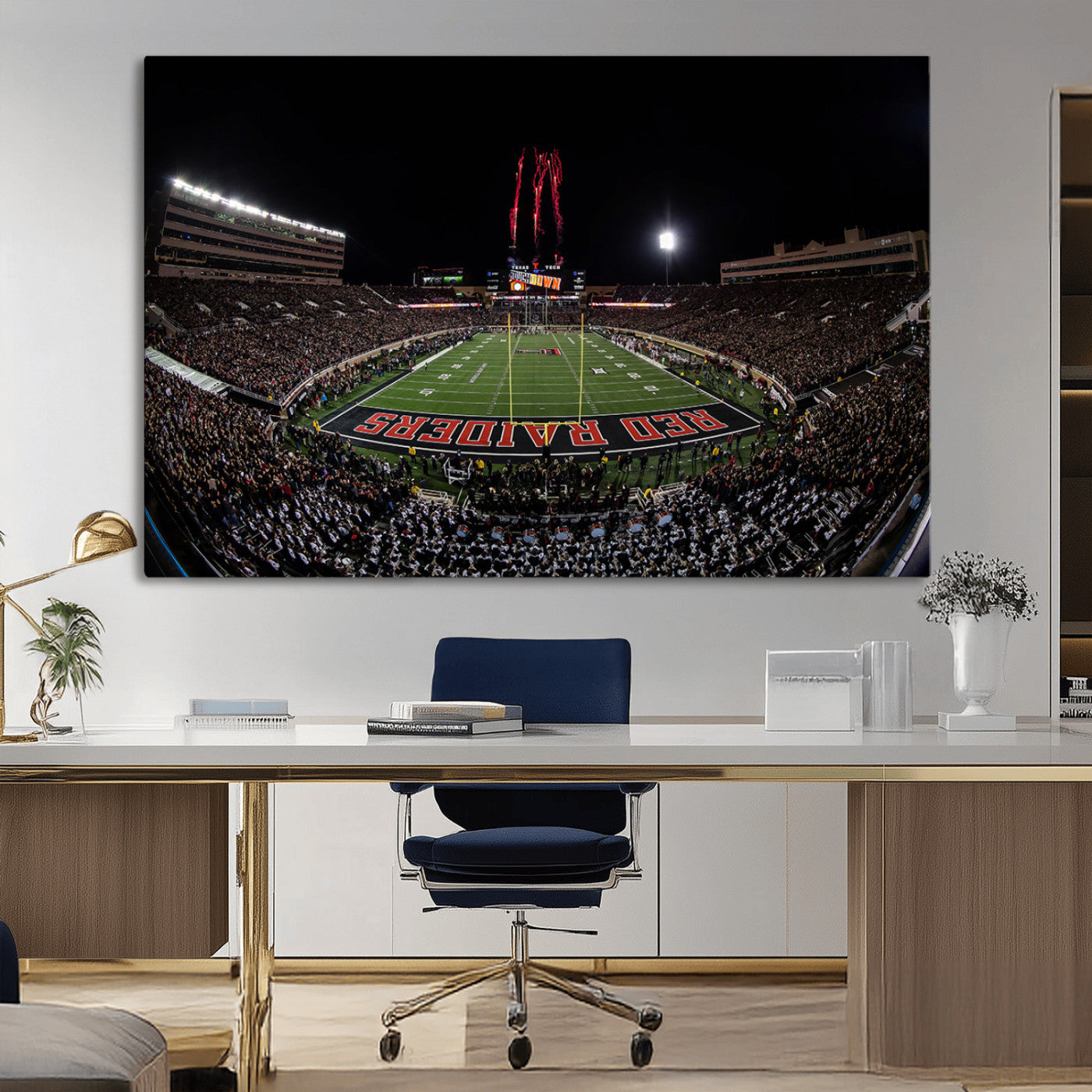 MGV-CV-36X24 - Framed Texas Tech Red Raiders Stadium Canvas, Texas Tech Red Raiders Football Team Print - Lubbock