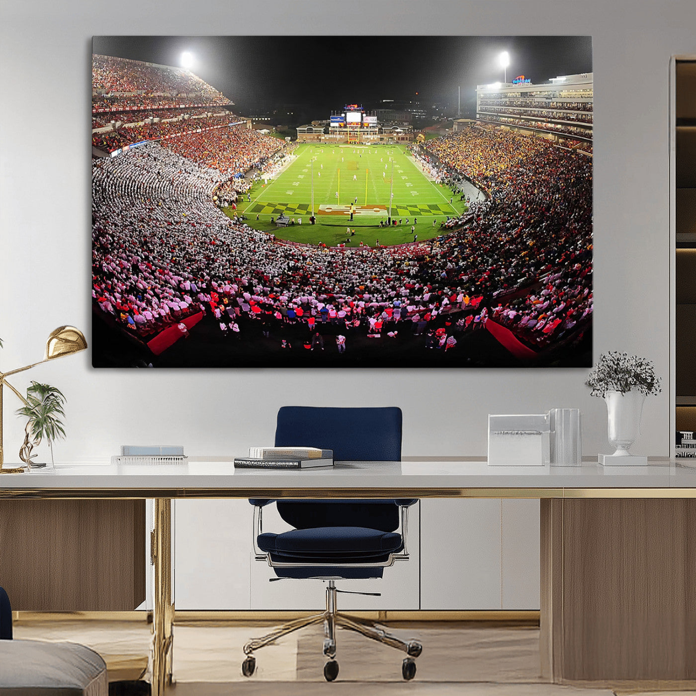 MGV-CV-36X24 - University of Maryland Terrapins Football Team Print - College Park SECU Stadium Wall Art Canvas