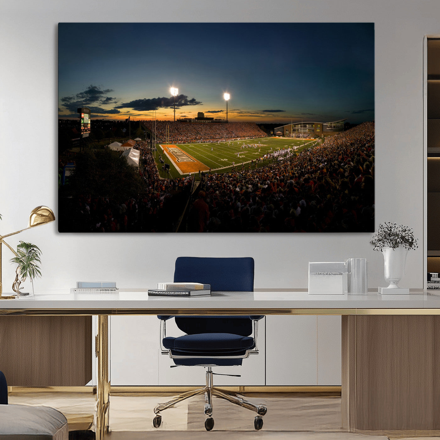 MGV-CV-36X24 - Ball State Cardinals Football Team Print - Muncie Scheumann Stadium Wall Art Canvas Print
