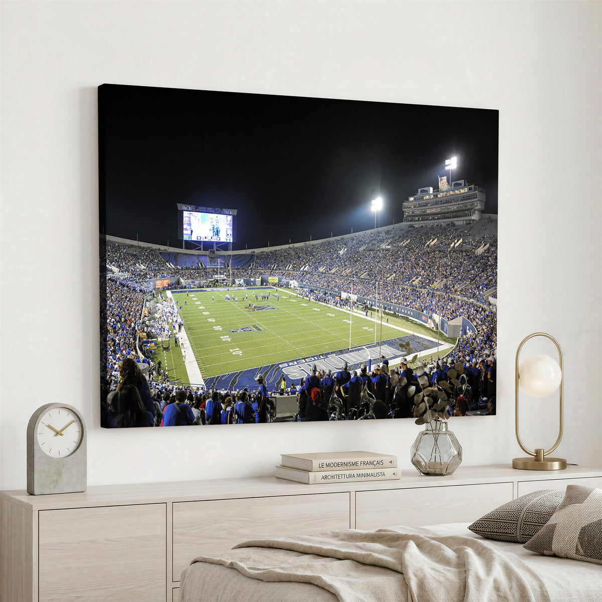 10894-PAN-FL-20X10 - University of Memphis Tigers Football Team Print - Memphis Simmons Bank Liberty Stadium Wall Art