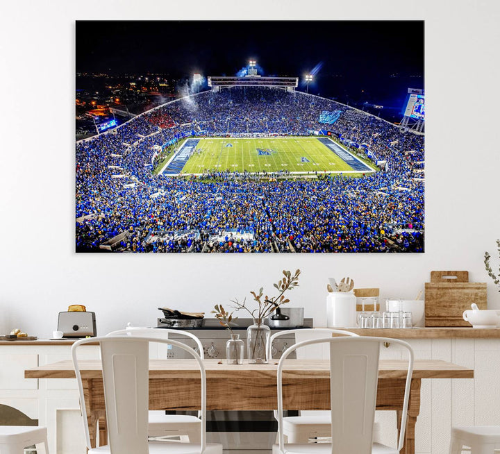 The University of Memphis Tigers Football Team Wall Art Canvas Print shines brightly.