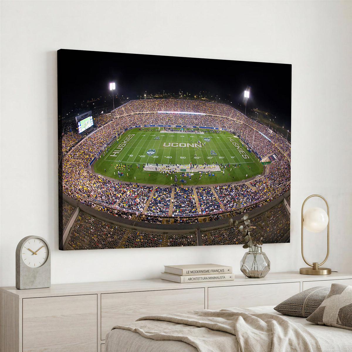 52855-MGV-CV-36X24 - The University of Connecticut UCONN Huskies Football Team Print, East Hartford