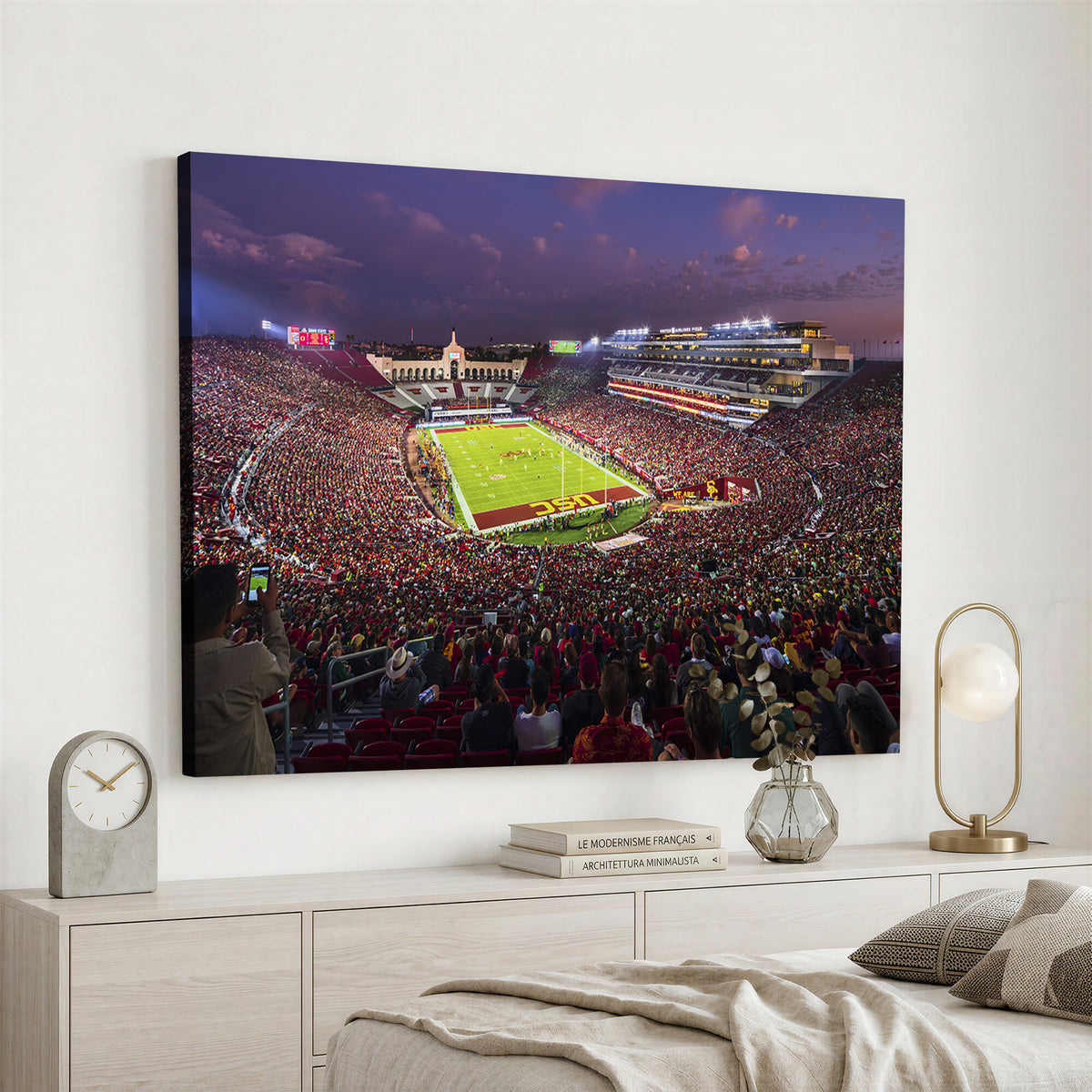 73373-MGV-CV-36X24 - The University of Southern California USC Trojans Football Team Print, Extra Large Game Room Wall Decor