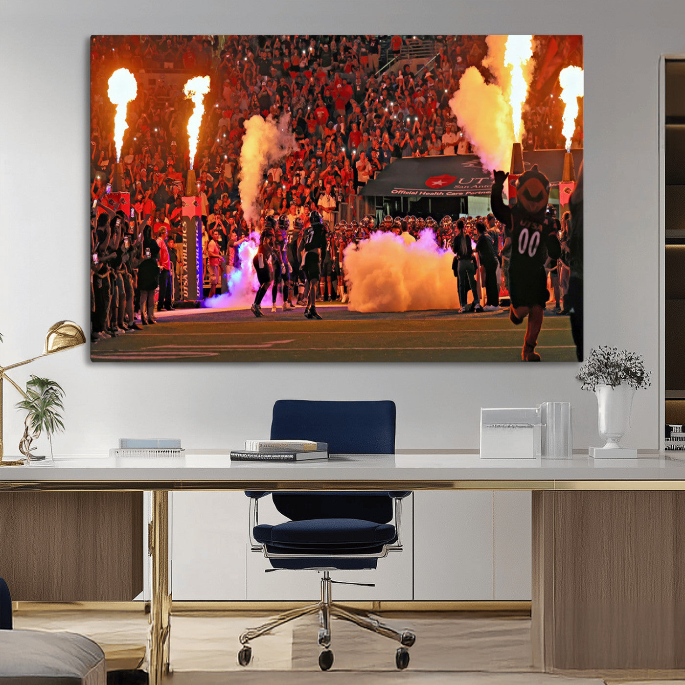 MGV-CV-36X24 - The University of Texas at San Antonio Roadrunners Football Team Print - San Antonio Alamodome Wall