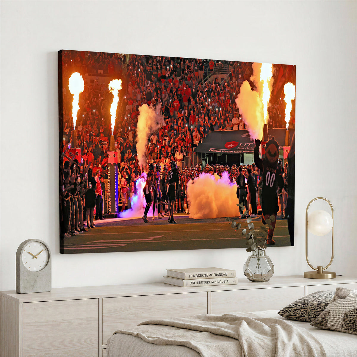 98664-MGV-CV-36X24 - The University of Texas at San Antonio Roadrunners Football Team Print, Extra Large Game Room Wall Decor