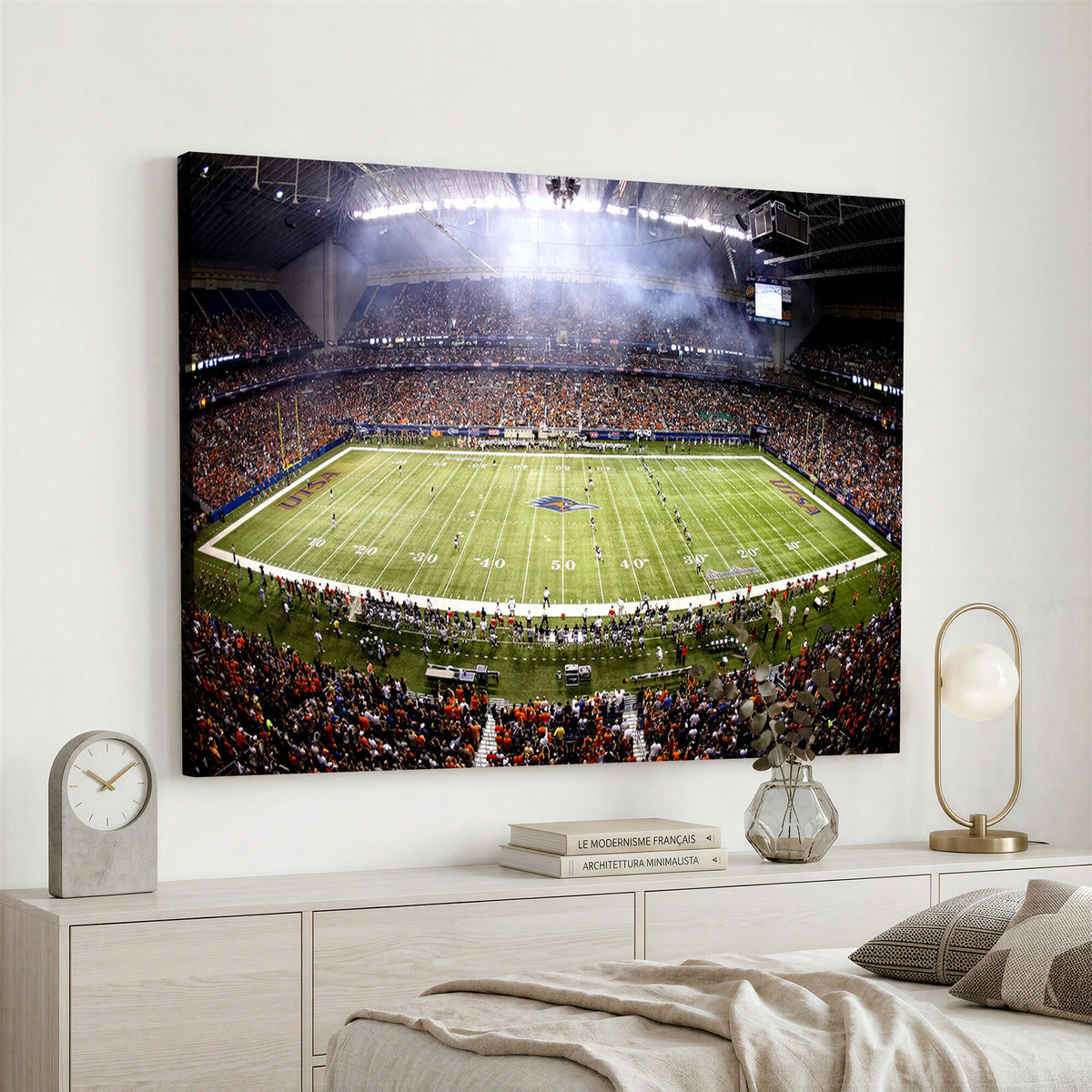 46972-MGV-CV-36X24 - The University of Texas at San Antonio Roadrunners Football Team Print, Framed and Ready to Hang