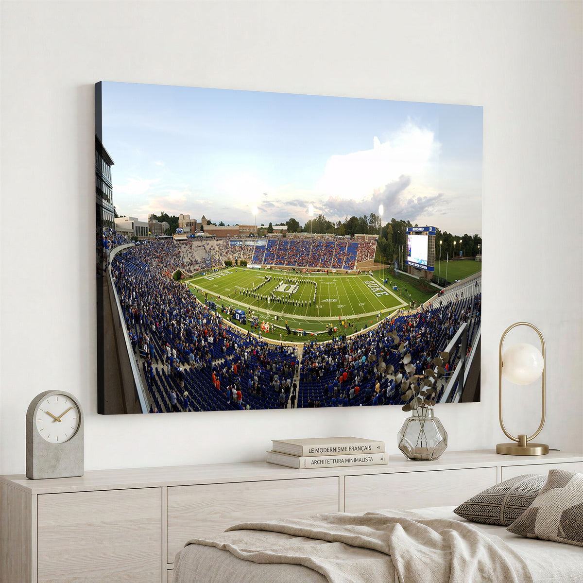 44850-MGV-CV-36X24 - The Duke University Blue Devils Football Team Print, Durham