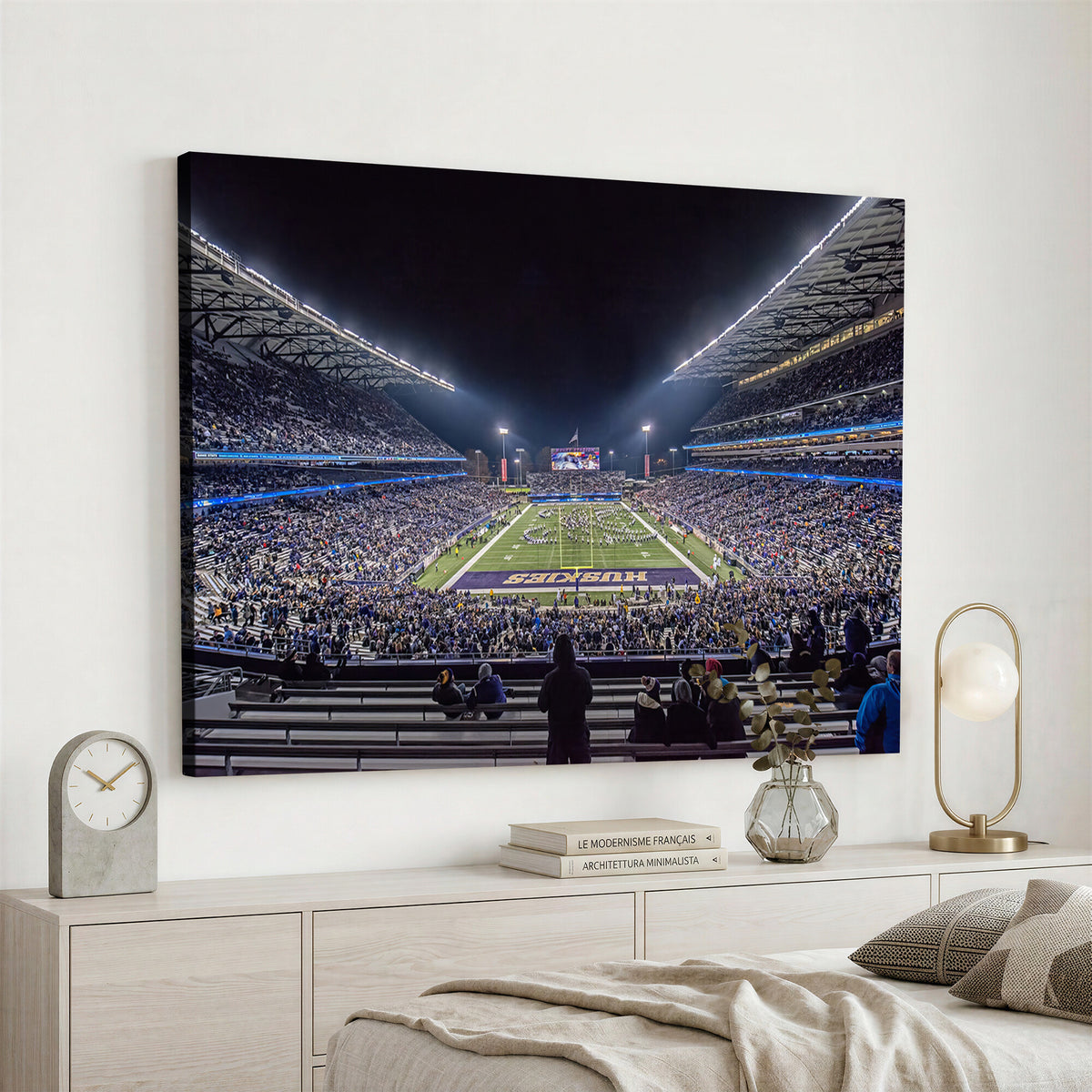 85780-MGV-CV-36X24 - The University of Washington Huskies Football Team Print, Extra Large Game Room Wall Decor
