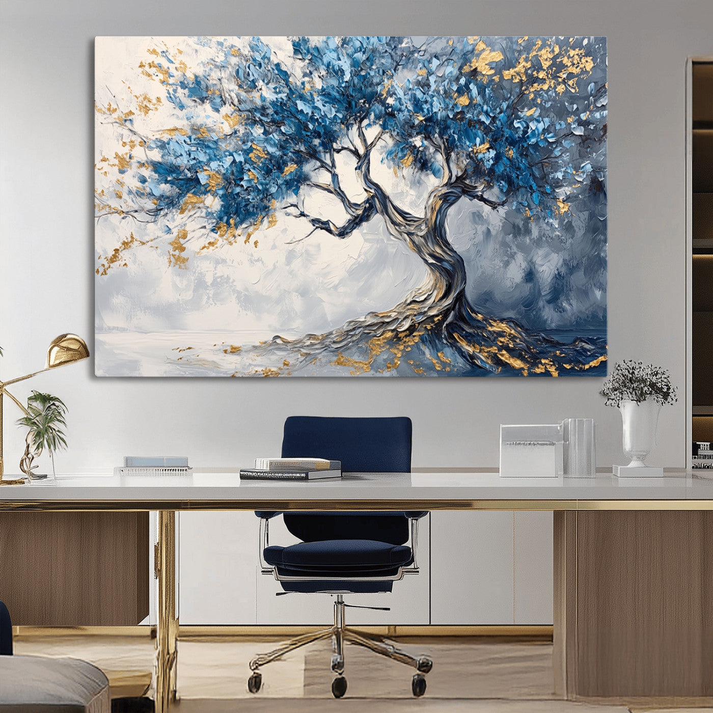 MGV-CV-36X24 - Abstract Tree Painting Canvas Wall Art | Tree of Life Painting Wall Art Canvas Print