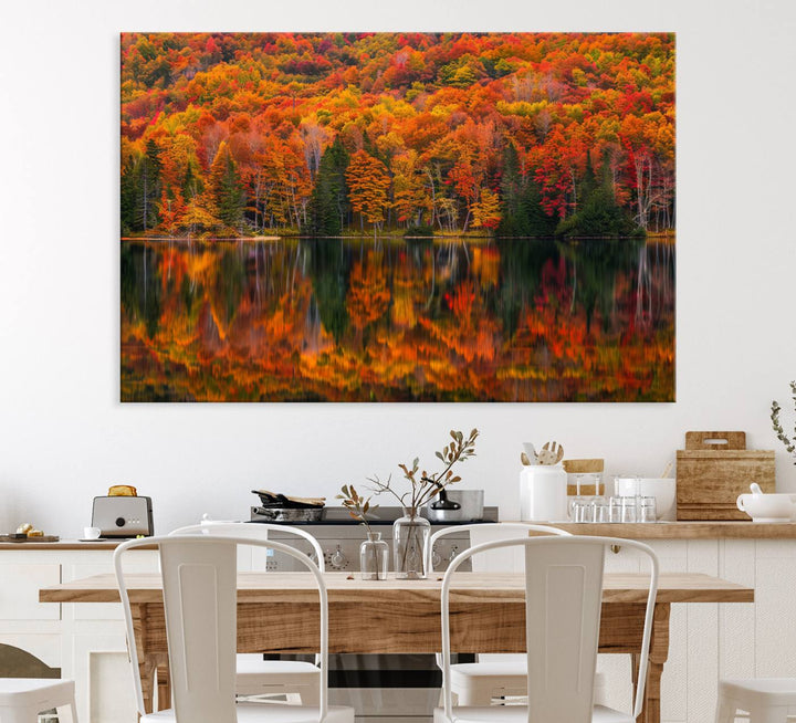 Fall Foliage Wall Art featuring autumn reflections.