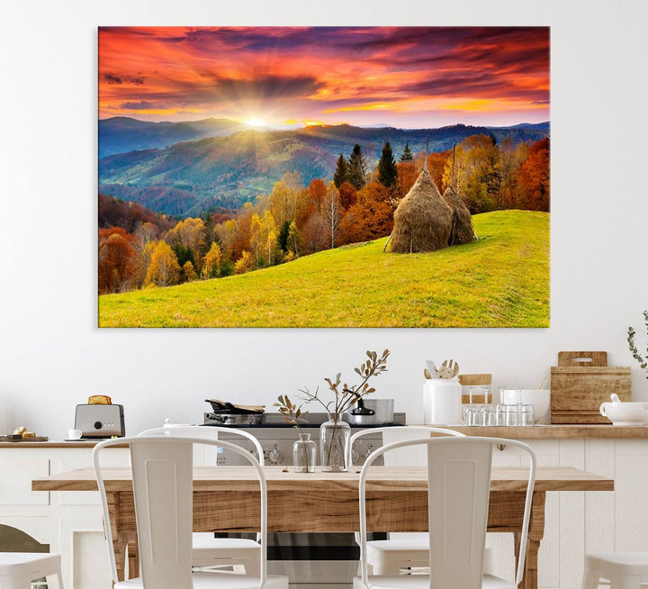 Landscape View Sunset museum-quality canvas art, ready to hang.