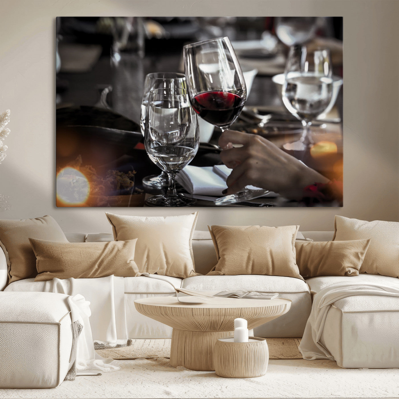 MGV-CV-36X24 - Red Wine and Glass Canvas Print