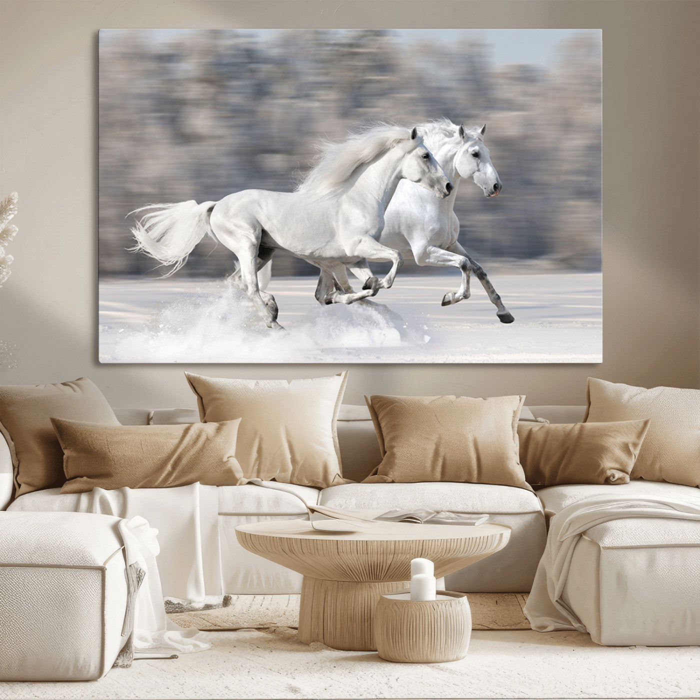 MGV-CV-36X24 - All The White Horses Wall Art Canvas Print