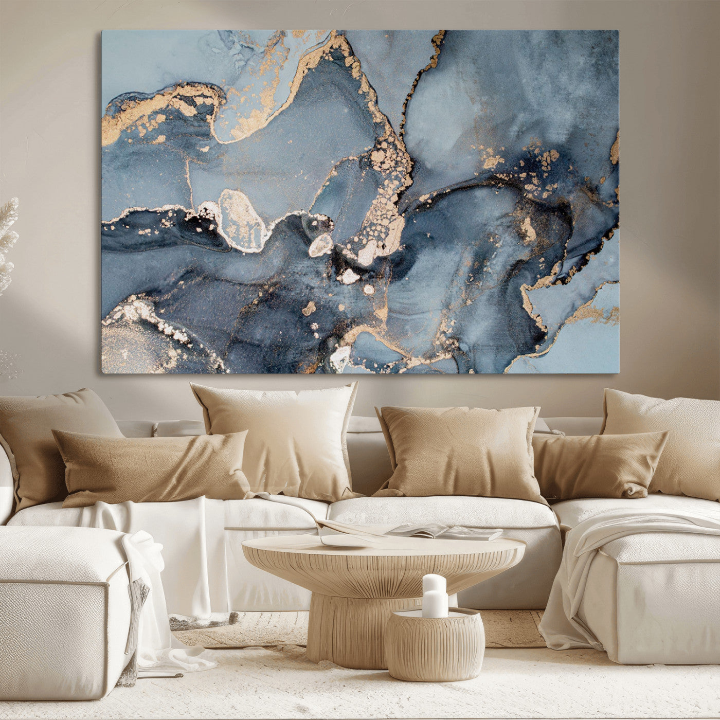MGV-CV-36X24 - Multipanel Marble Fluid Effect Wall Art Abstract Canvas Wall Art Print
