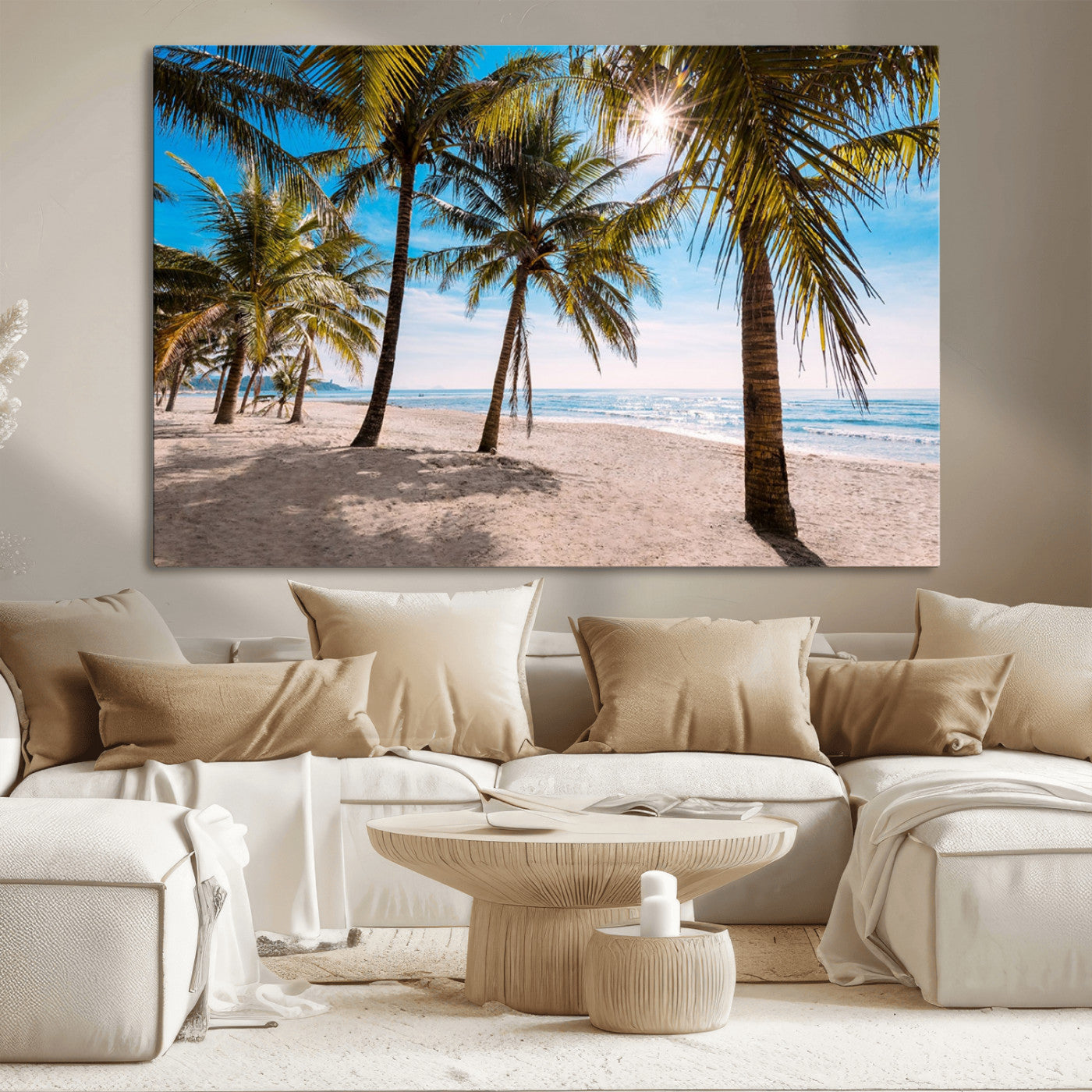 MGV-CV-36X24 - Palm Beach Tropical Island Wall Art Canvas Print