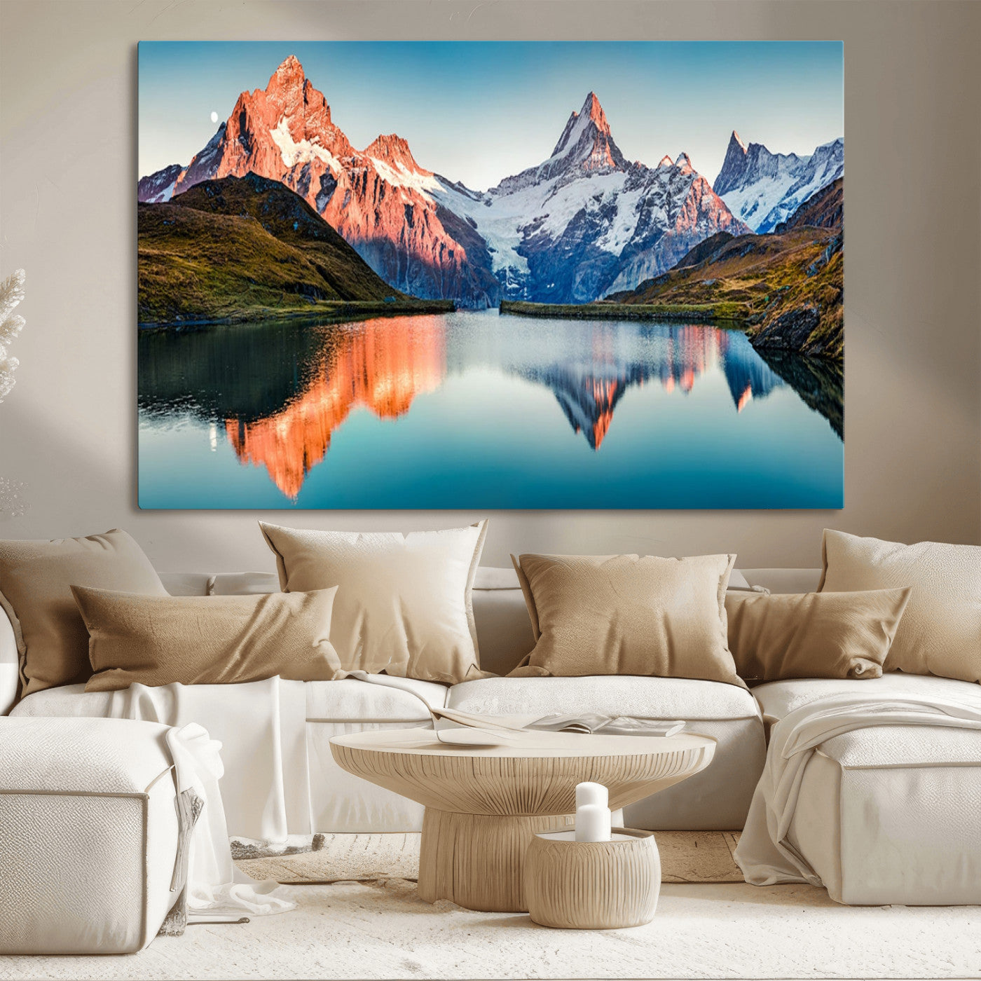 MGV-CV-36X24 - Landscape Mountain and Lake View Wall Art Canvas Print