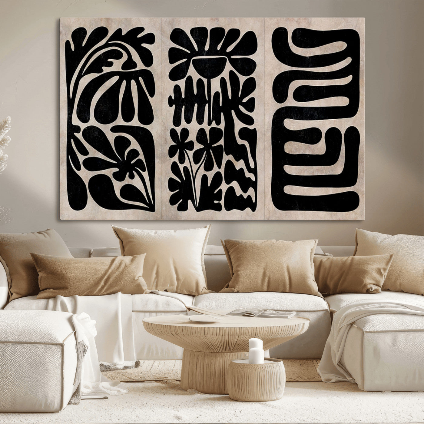 MGV-CV-36X24 - Canvas Print Wall Art Abstract Art Boho, Framed Boho Art Canvas Print