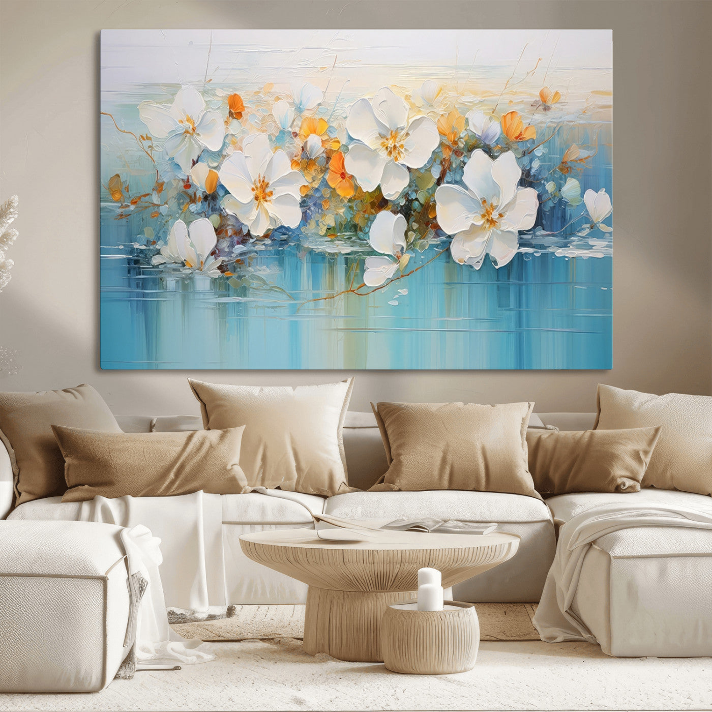 MGV-CV-36X24 - Abstract Flower Wall Art Canvas Print
