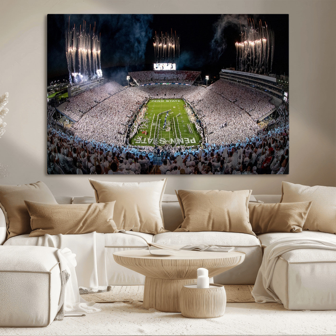 MGV-CV-36X24 - Penn Stadium Football Wall Art Canvas Print, Pennsylvania University Football Stadium